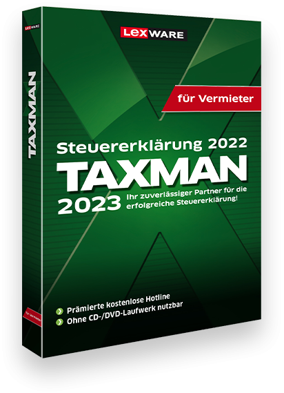 Lexware TAXMAN 2023 für Vermieter | für Windows