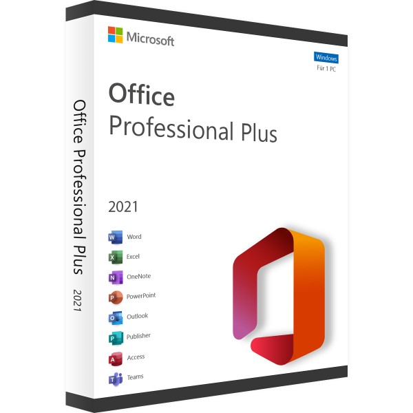 Microsoft Office 2021 Professional Plus | für Windows 1 - 5 Geräte